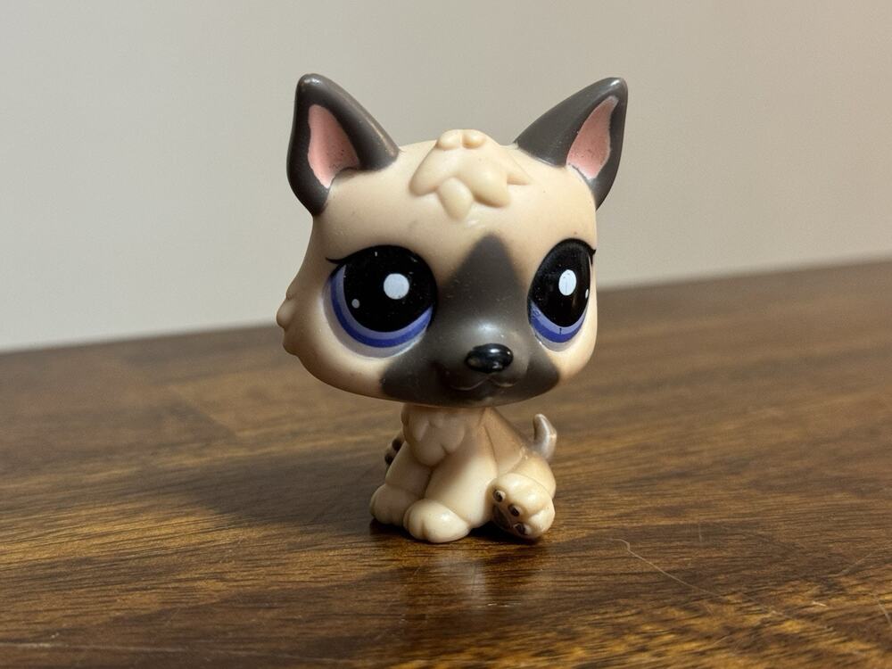 Littlest Pet Shop #1800 German Shepherd Dog Puppy Brown Purple Eyes